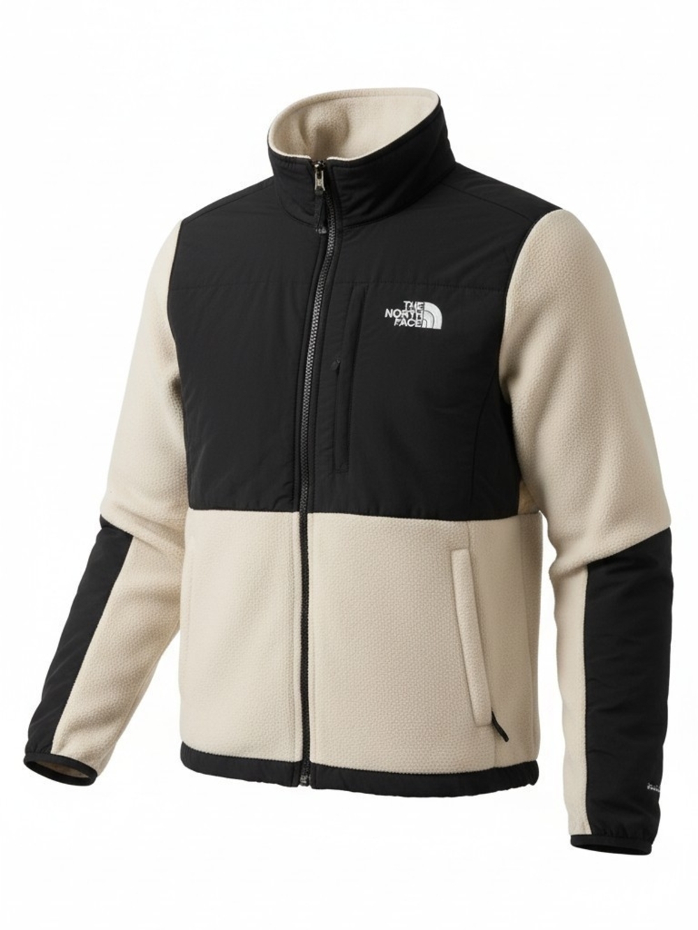 The North Face Denali Fleece Jacket Women’s XXL Black Cream Full Zip TNF
